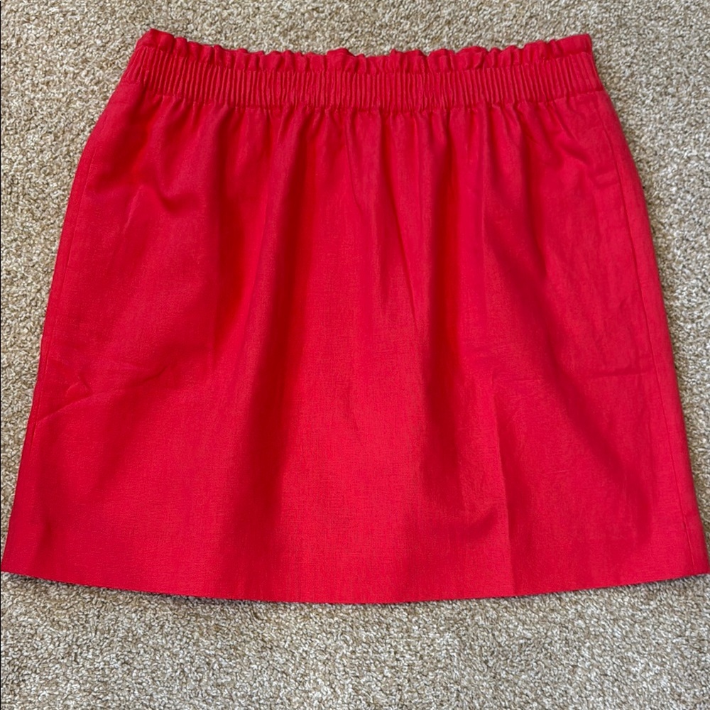 J Crew - Linen/Cotton Blend Skirt with Pockets (lined)